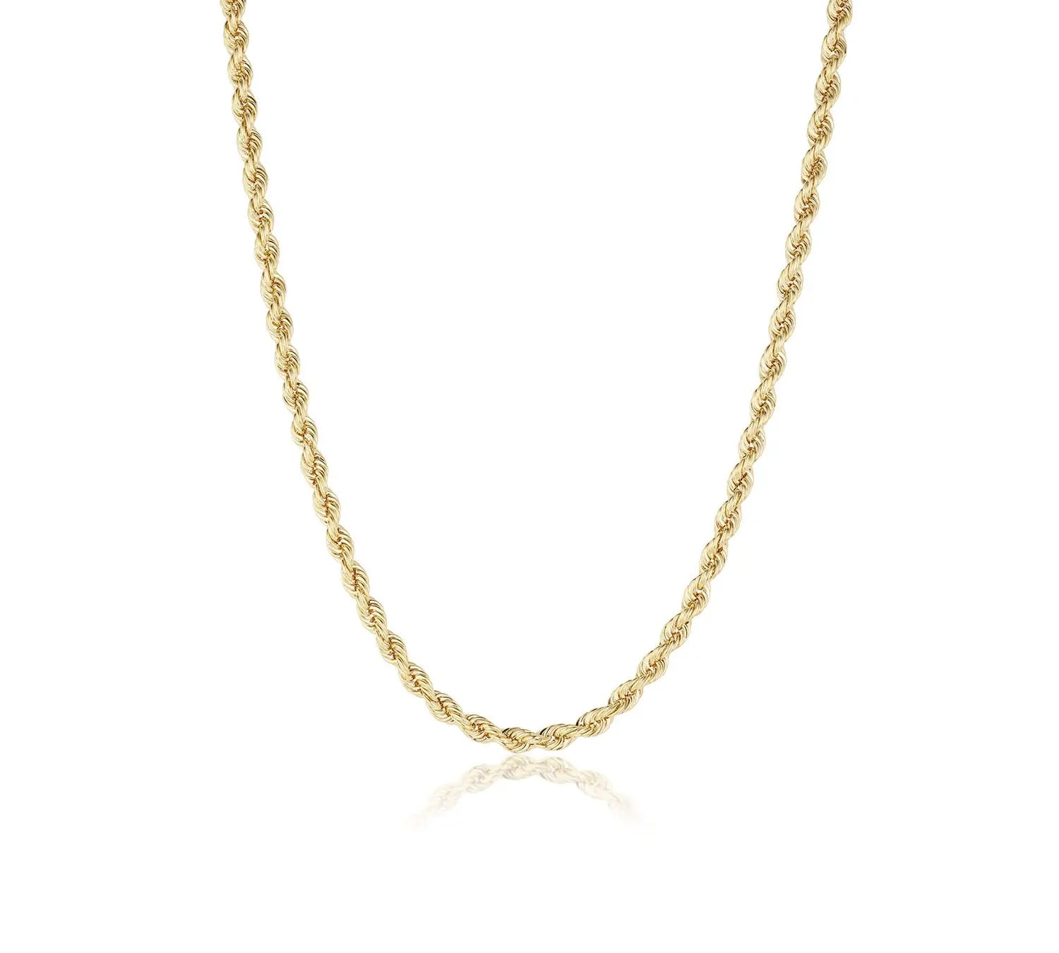 4mm Light Rope Chain [Yellow Gold]