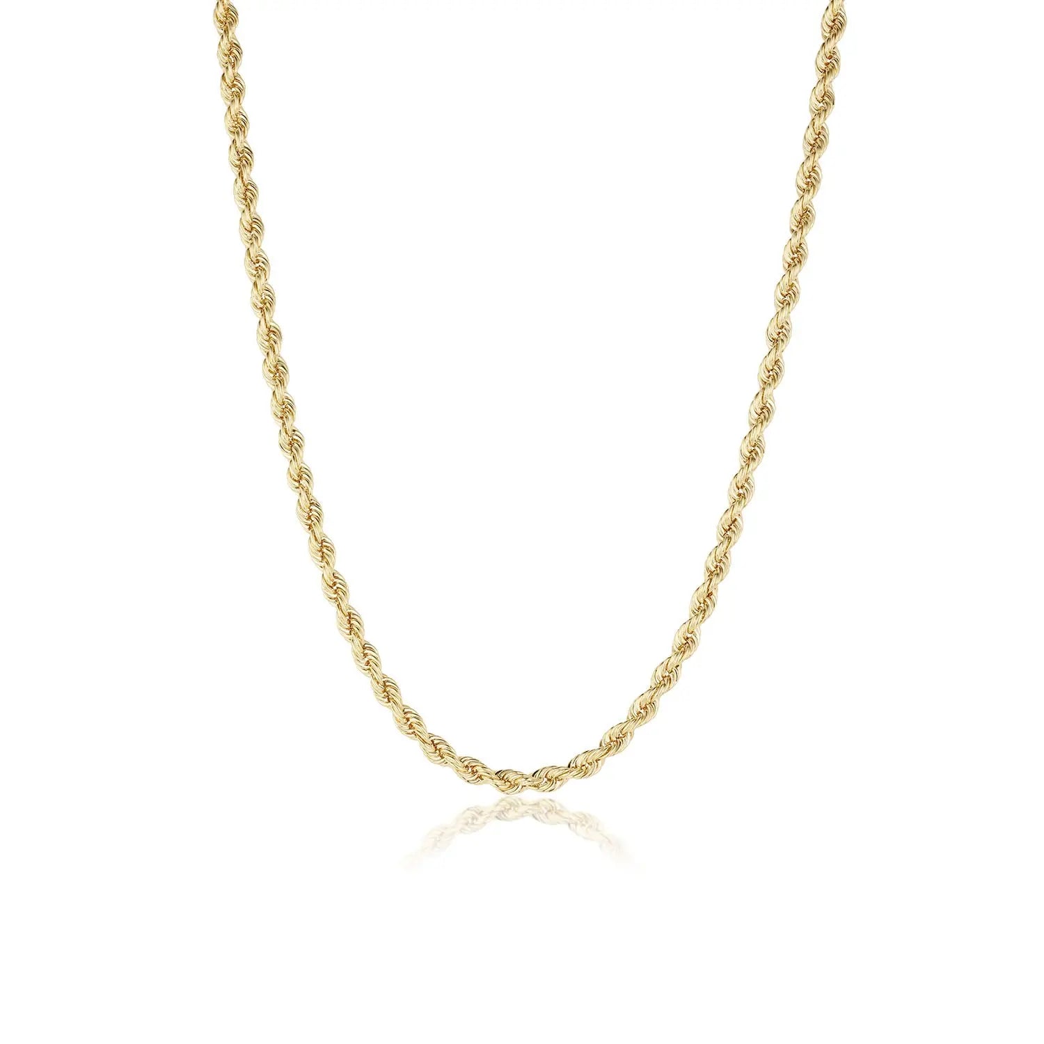 4mm Light Rope Chain [Yellow Gold]