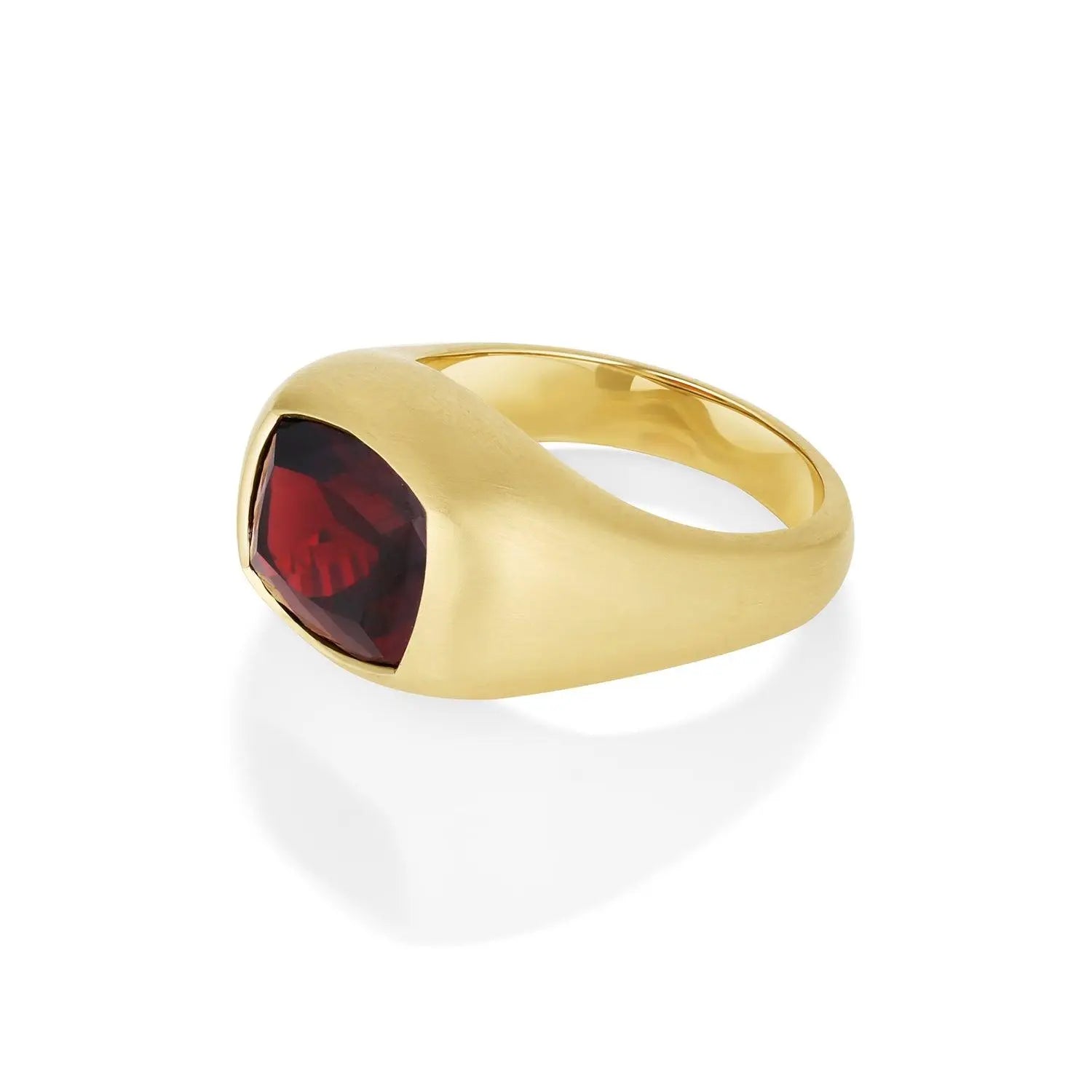 Garnet Pinky Bombe Ring – Marrow Fine - Main Image