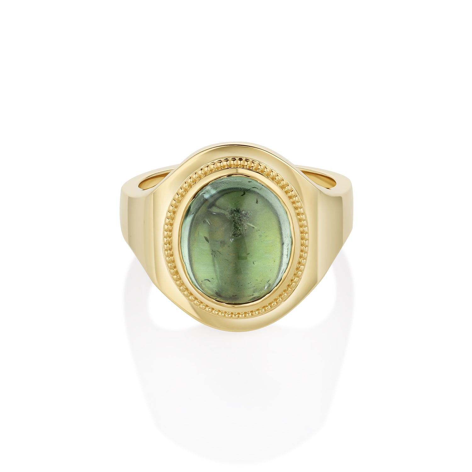 5.06ct Tourmaline Giannis Signet Ring [front view]