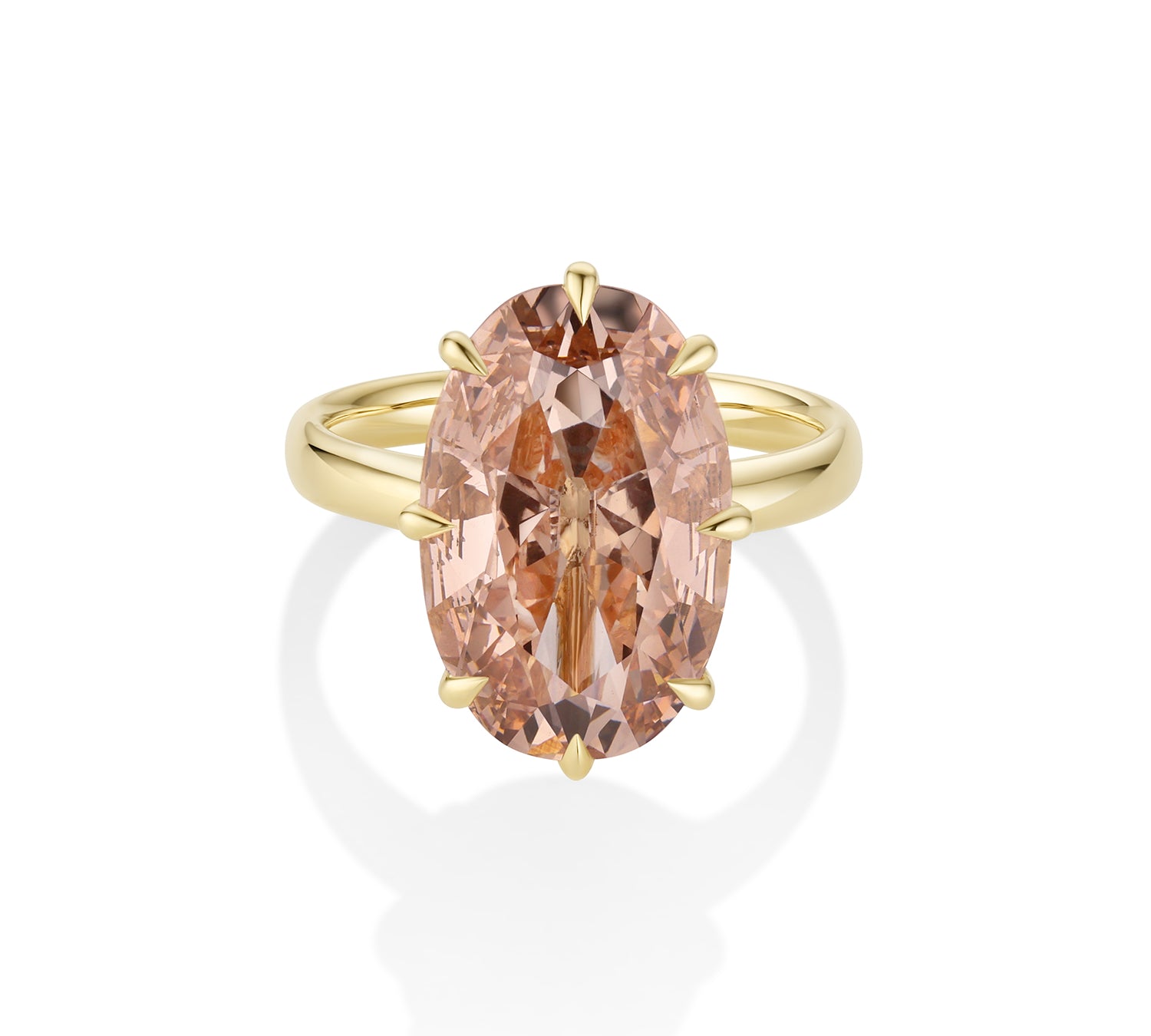 5.46ct Old Mine Oval Peyton Ring 