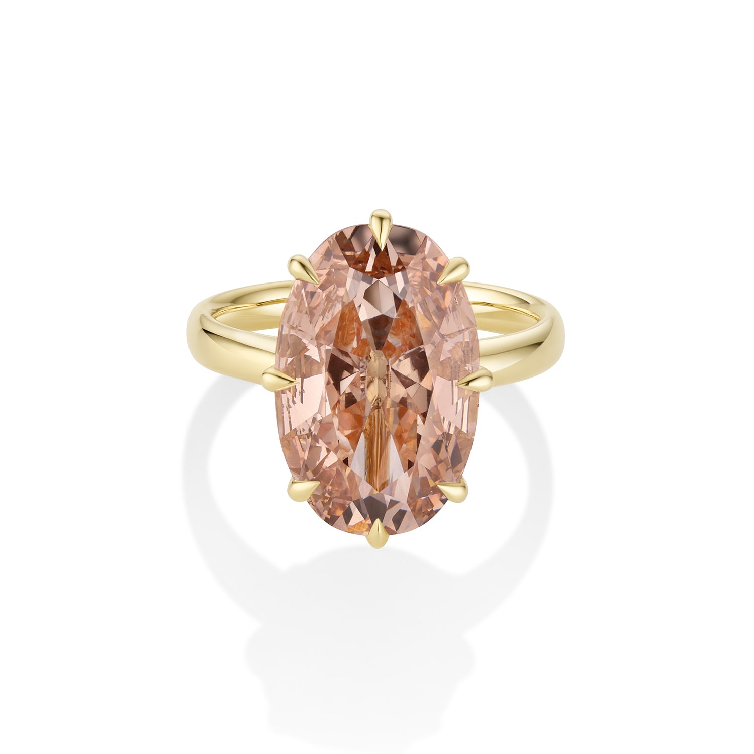 5.46ct Old Mine Oval Peyton Ring 