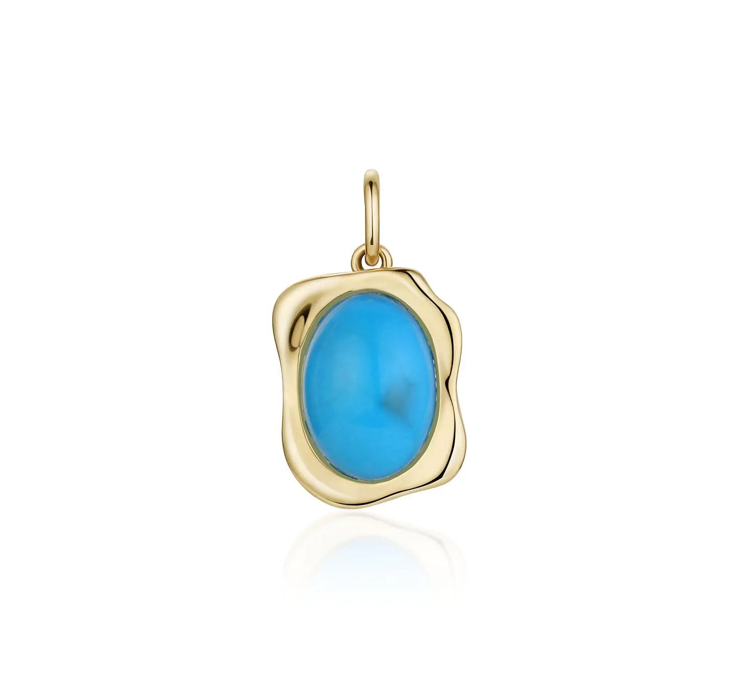 5.69ct Abstract Turquoise Bezel Charm