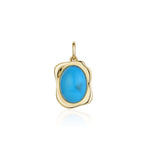 5.69ct Abstract Turquoise Bezel Charm