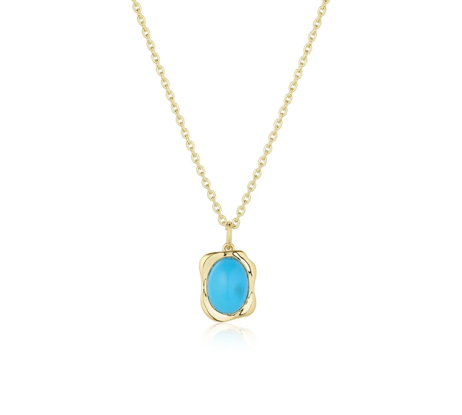 5.69ct Abstract Turquoise Bezel Pendant