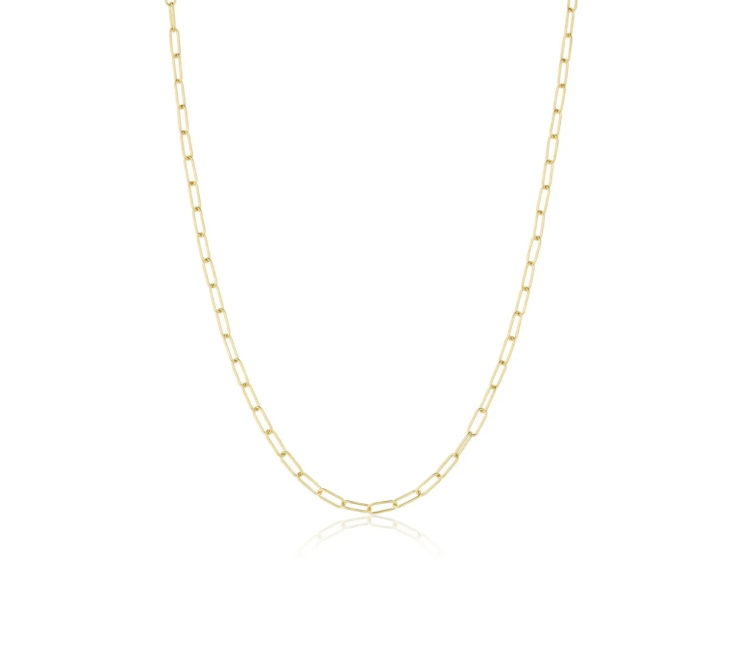 5x2mm Paperclip Chain [Yellow Gold]