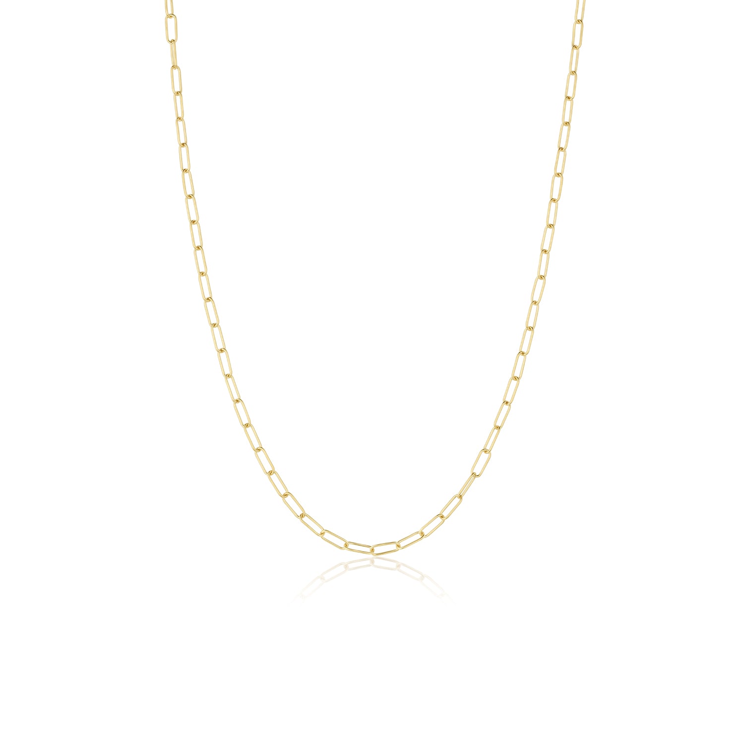 5x2mm Paperclip Chain [Yellow Gold]