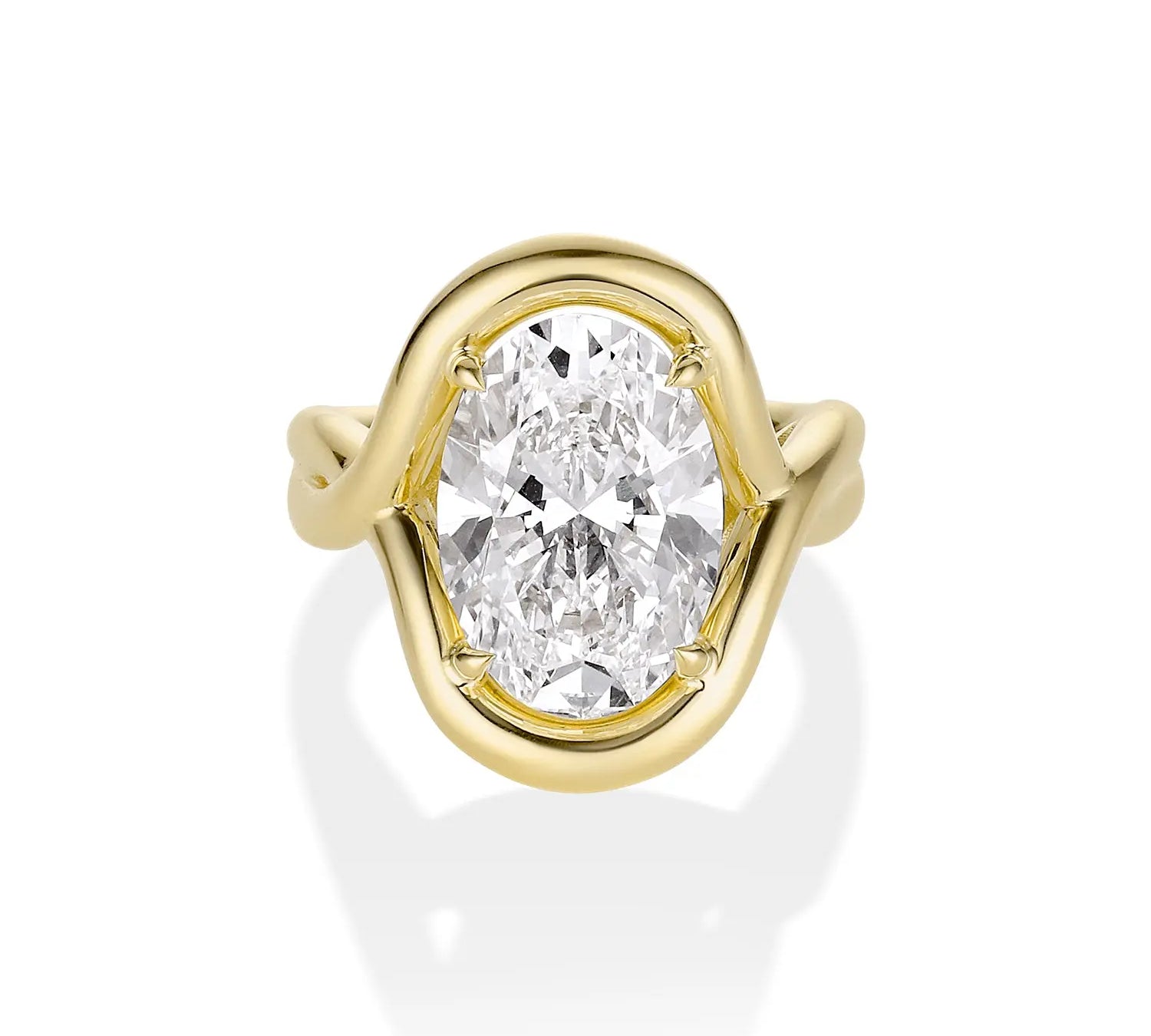 6.06ct Lab Diamond Oval Florence Ring [Yellow Gold]