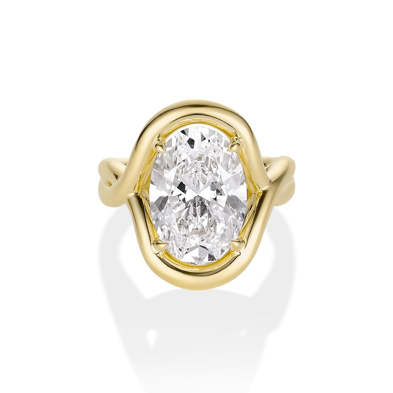 6.06ct Lab Diamond Oval Florence Ring [Yellow Gold]