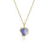 6.08ct Boulder Opal and Rose Cut Diamond Pendant