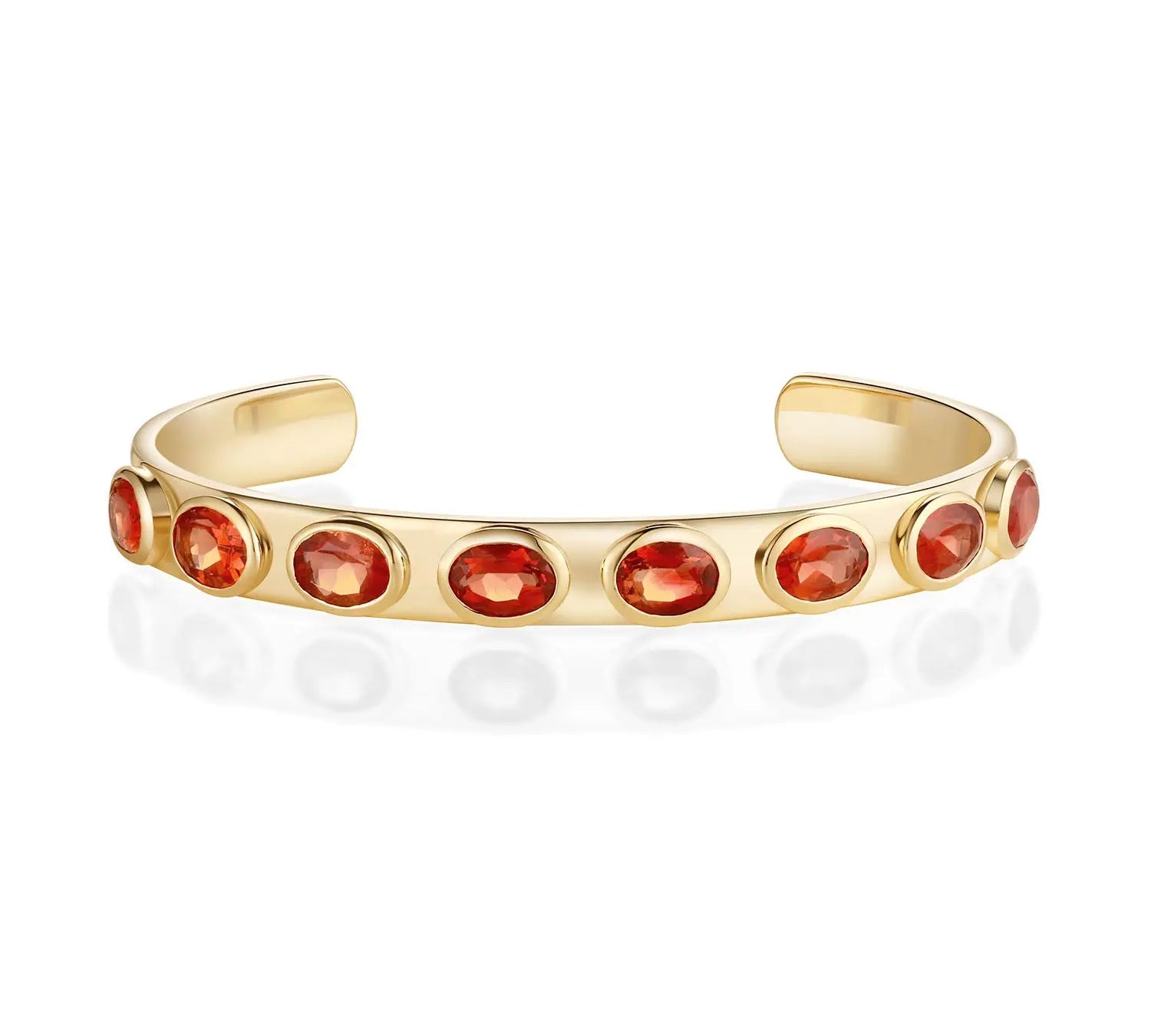 6.20tcw Sunstone Cuff [Yellow Gold]