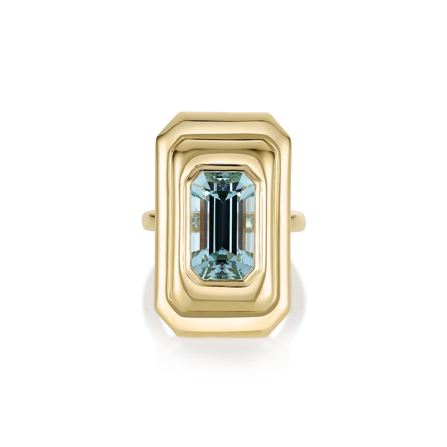 6.97ct Aquamarine In-Orbit Ring