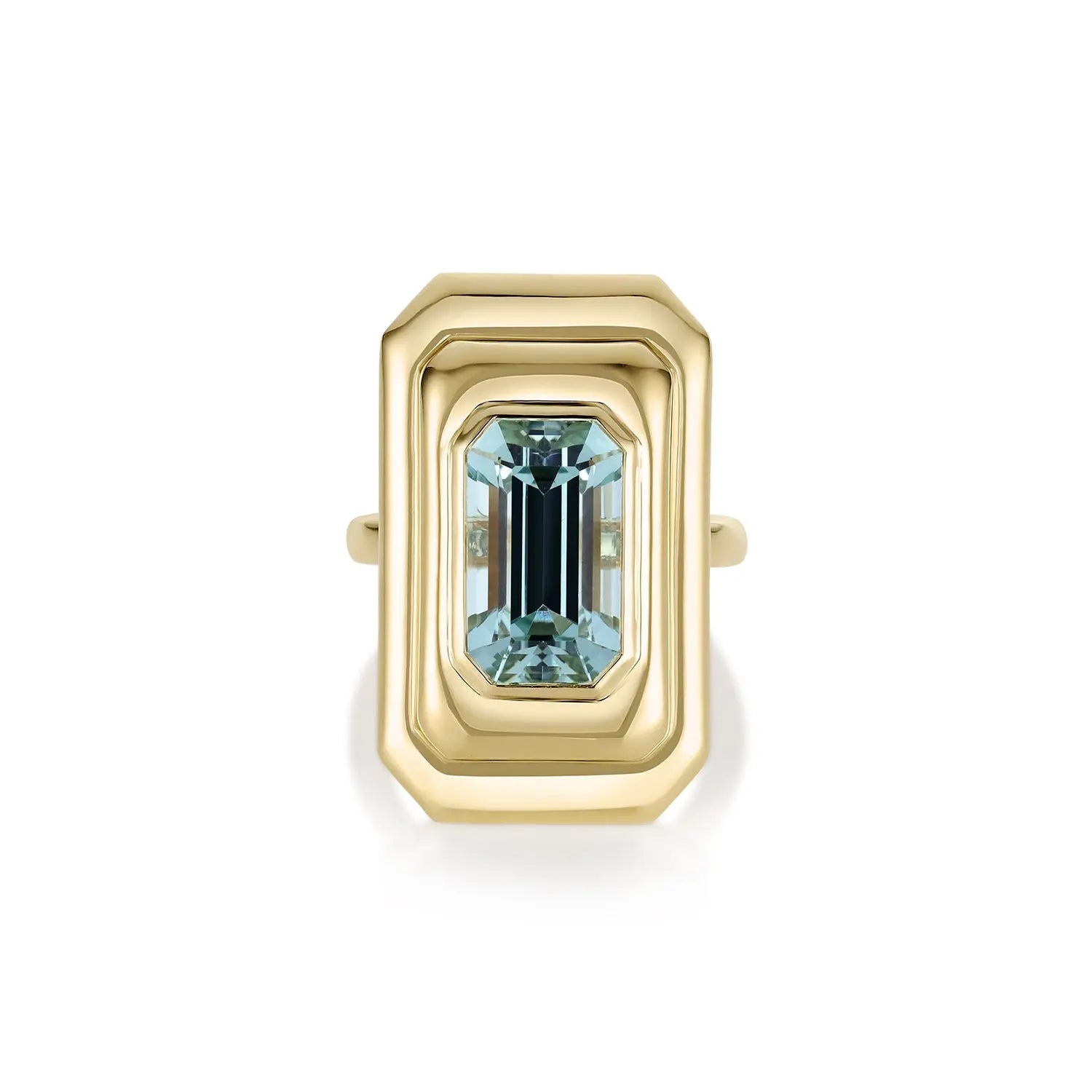 6.97ct Aquamarine In-Orbit Ring