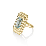 6.97ct Aquamarine In-Orbit Ring