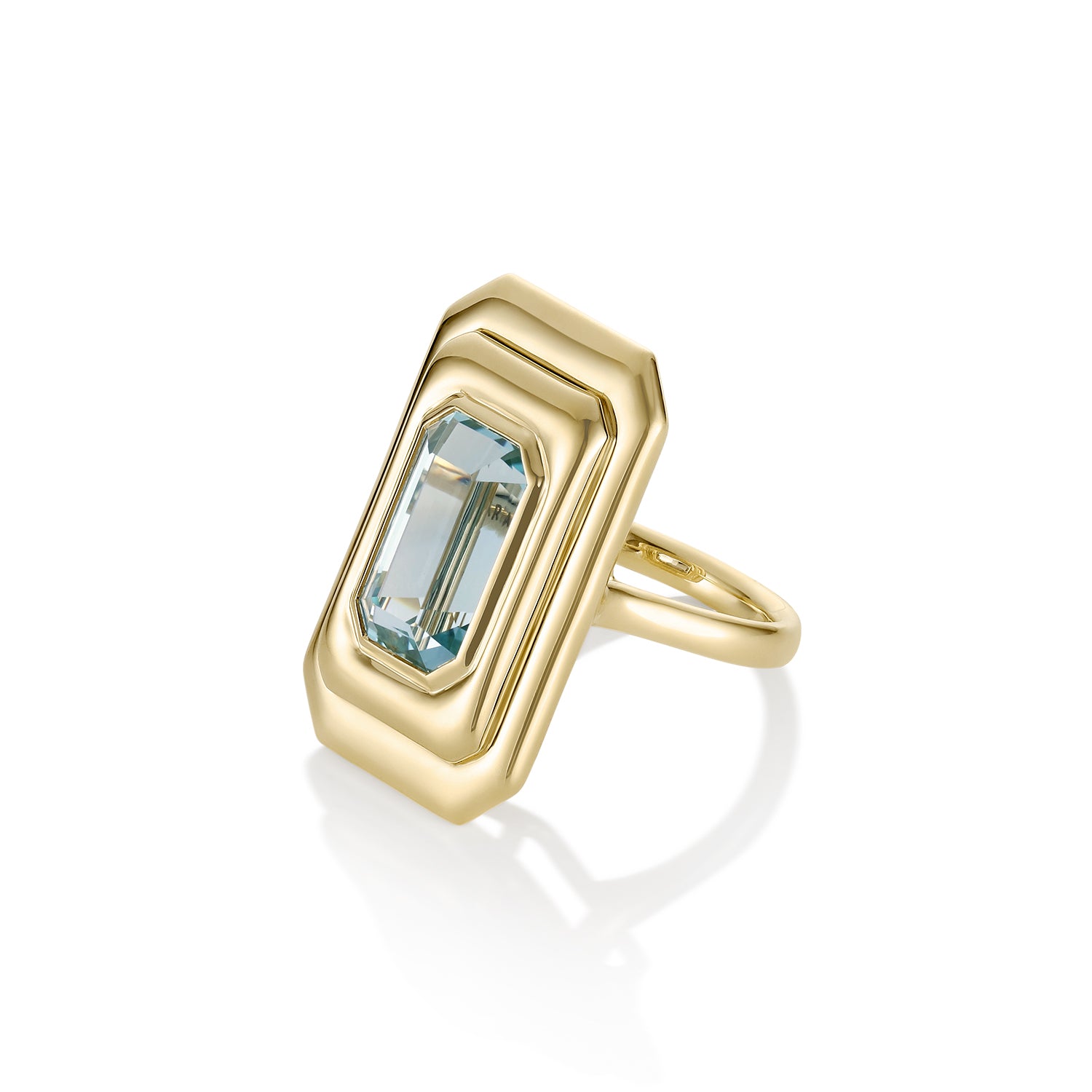 6.97ct Aquamarine In-Orbit Ring