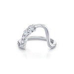 Marrow Fine Jewelry White Diamond Wave Wedding And Stacking Band [White Gold]