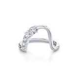 Marrow Fine Jewelry White Diamond Wave Wedding And Stacking Band [White Gold]