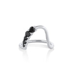 Marrow Fine Jewelry Black Diamond Lucy Wave Band [White Gold]