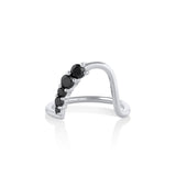 Marrow Fine Jewelry Black Diamond Lucy Wave Band [White Gold]