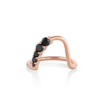 Marrow Fine Jewelry Black Diamond Lucy Wave Band [Rose Gold]