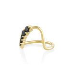 Marrow Fine Jewelry Black Diamond Lucy Wave Band [Yellow Gold]