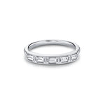 Marrow Fine Jewelry White Diamond Step Cut Stacking Wedding Band [White Gold]