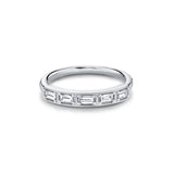 Marrow Fine Jewelry White Diamond Step Cut Stacking Wedding Band [White Gold]