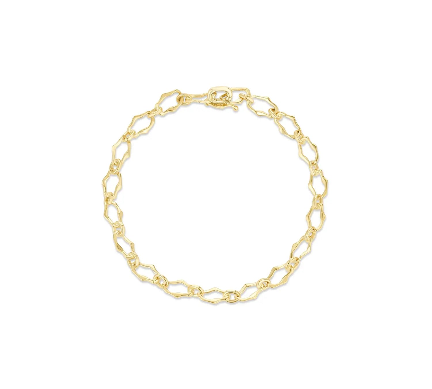 8mm Sculpted Link Gold Bracelet [yellow gold]