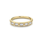 Marrow Fine Jewelry White Diamond Step Cut Stacking Wedding Band [Yellow Gold]