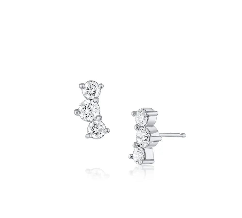 Marrow Fine Jewelry Large White Diamond Orion Studs [White Gold]
