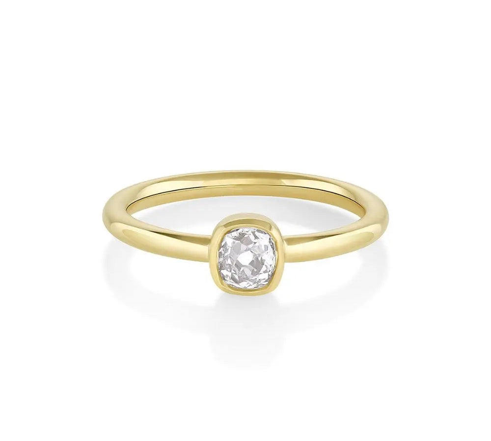 .38ct Old Mine Diamond Sweet Pea Ring - Marrow Fine [Yellow Gold]