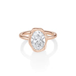 The Abstract Bezel Oval Engagement Ring Marrow Fine