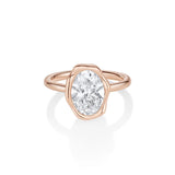 The Abstract Bezel Oval Engagement Ring Marrow Fine