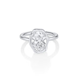 The Abstract Bezel Oval Engagement Ring Marrow Fine