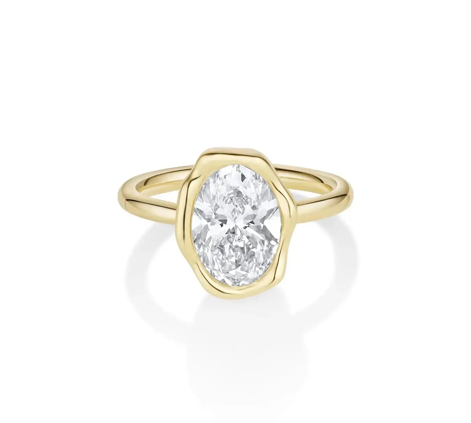 The Abstract Bezel Oval Engagement Ring Marrow Fine