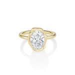 The Abstract Bezel Oval Engagement Ring Marrow Fine