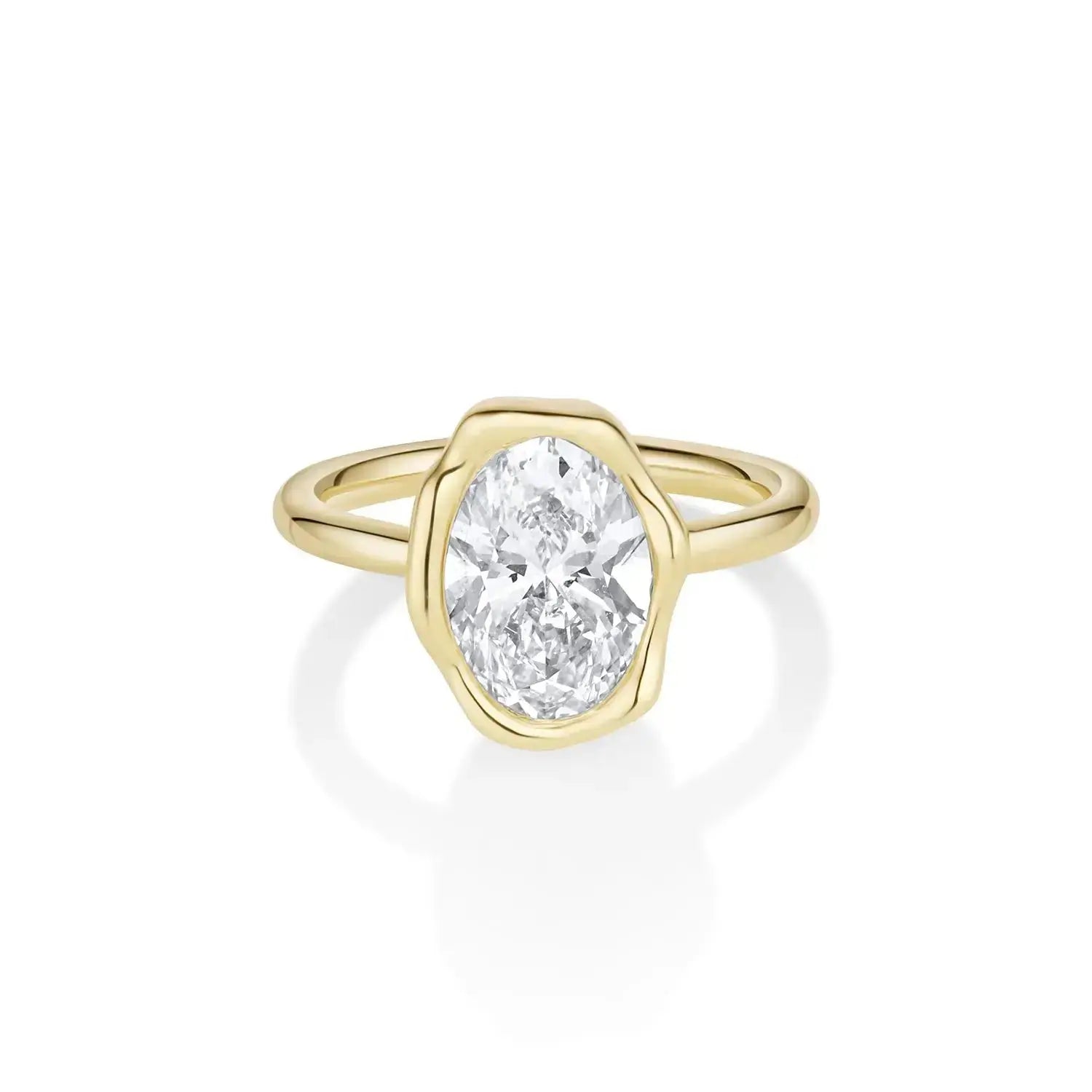Bezeled Abstract Bezel Engagement Ring - For the Unique Bride – Marrow Fine