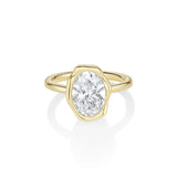 The Abstract Bezel Oval Engagement Ring Marrow Fine