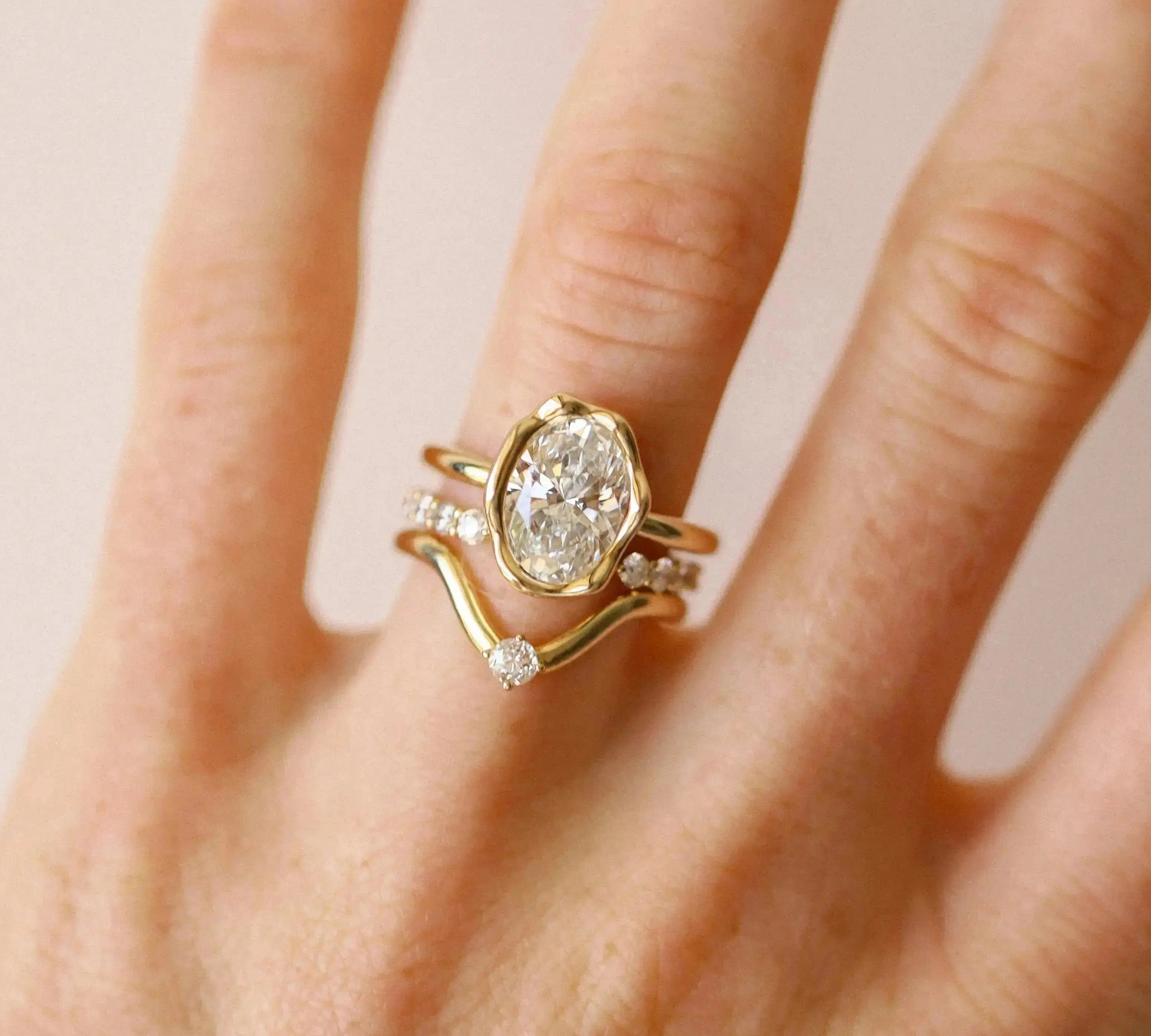 The Abstract Bezel Oval Engagement Ring Marrow Fine