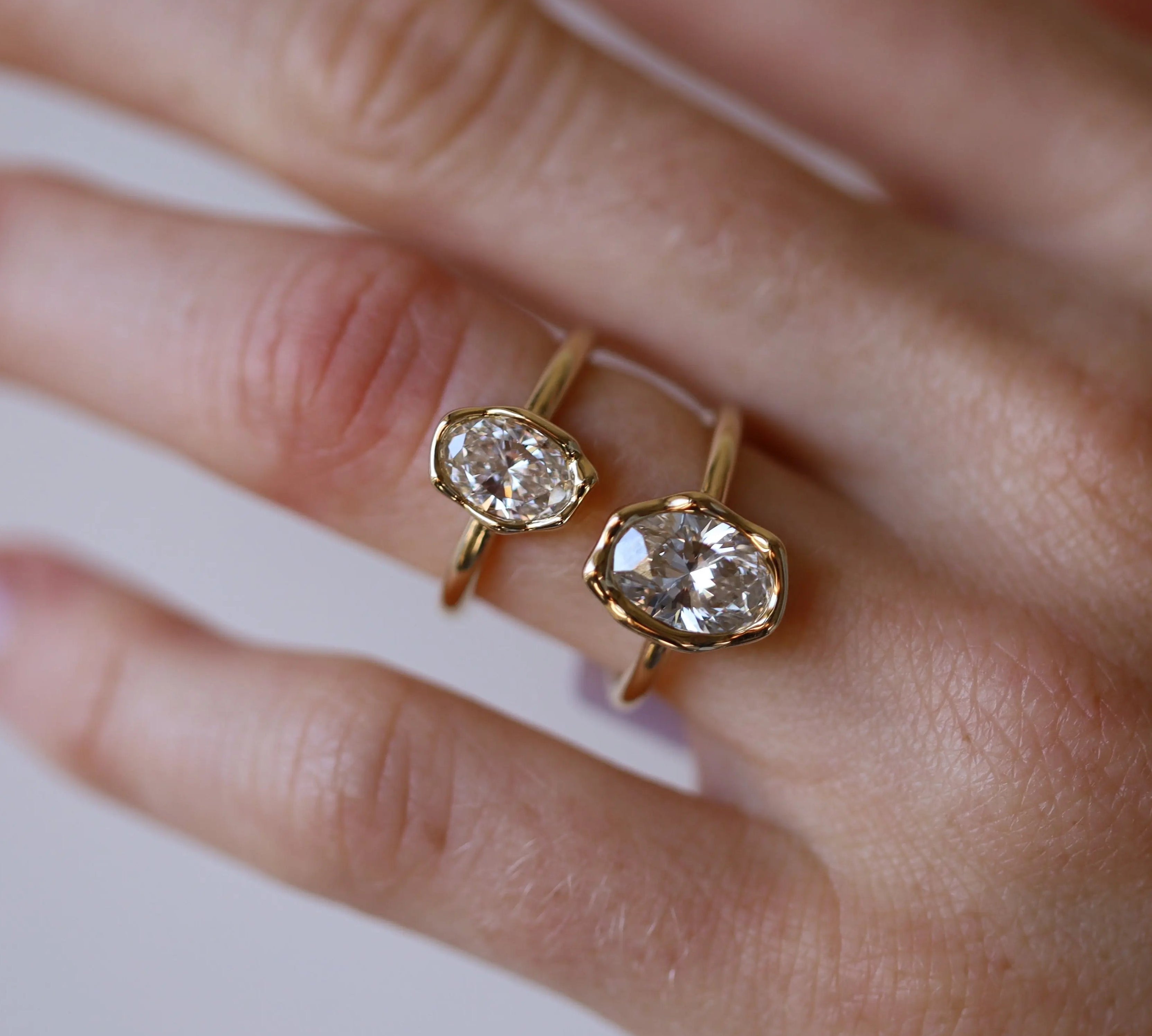 2.02ct Lab-Created Diamond Abstract Bezel Ring Marrow Fine