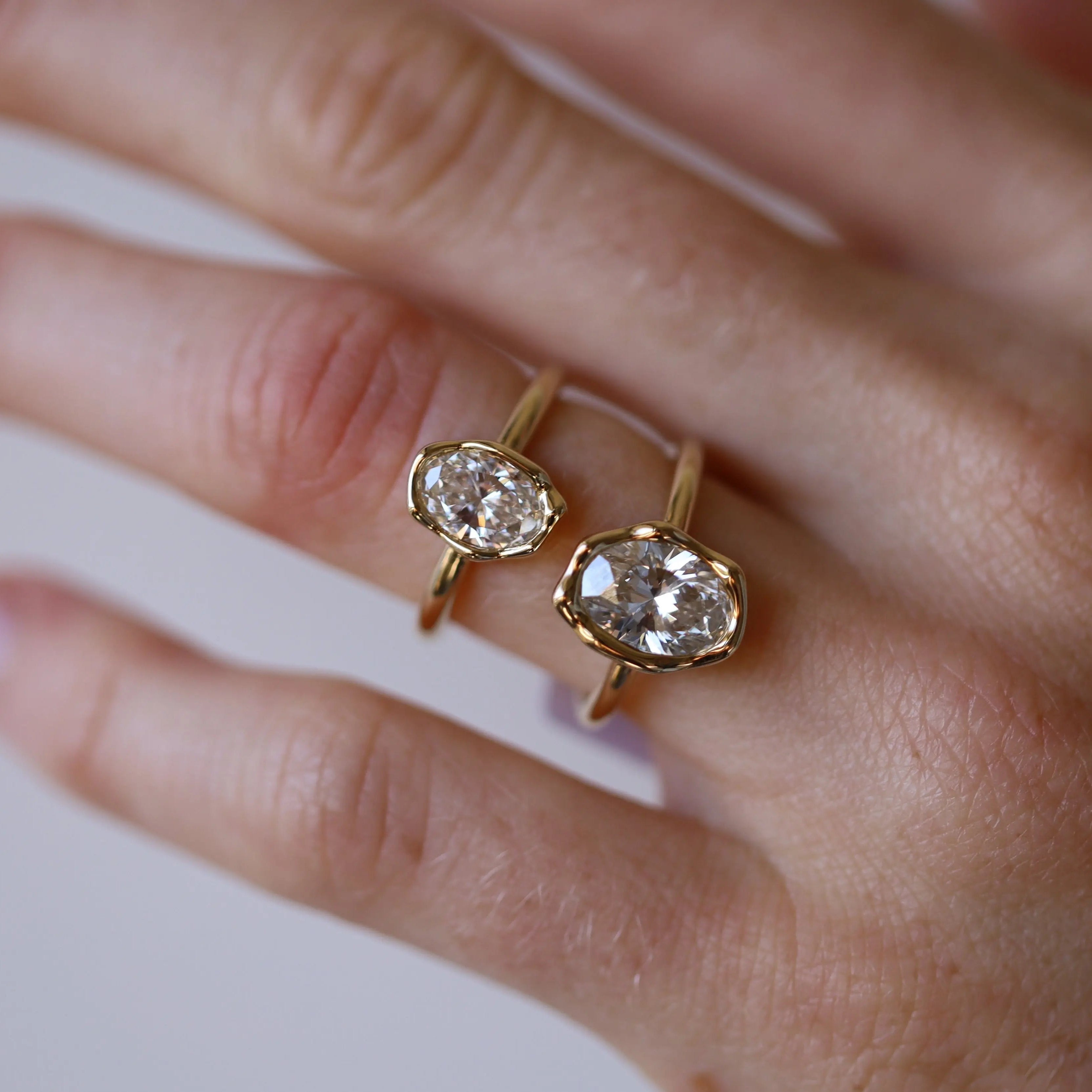 2.02ct Lab-Created Diamond Abstract Bezel Ring Marrow Fine