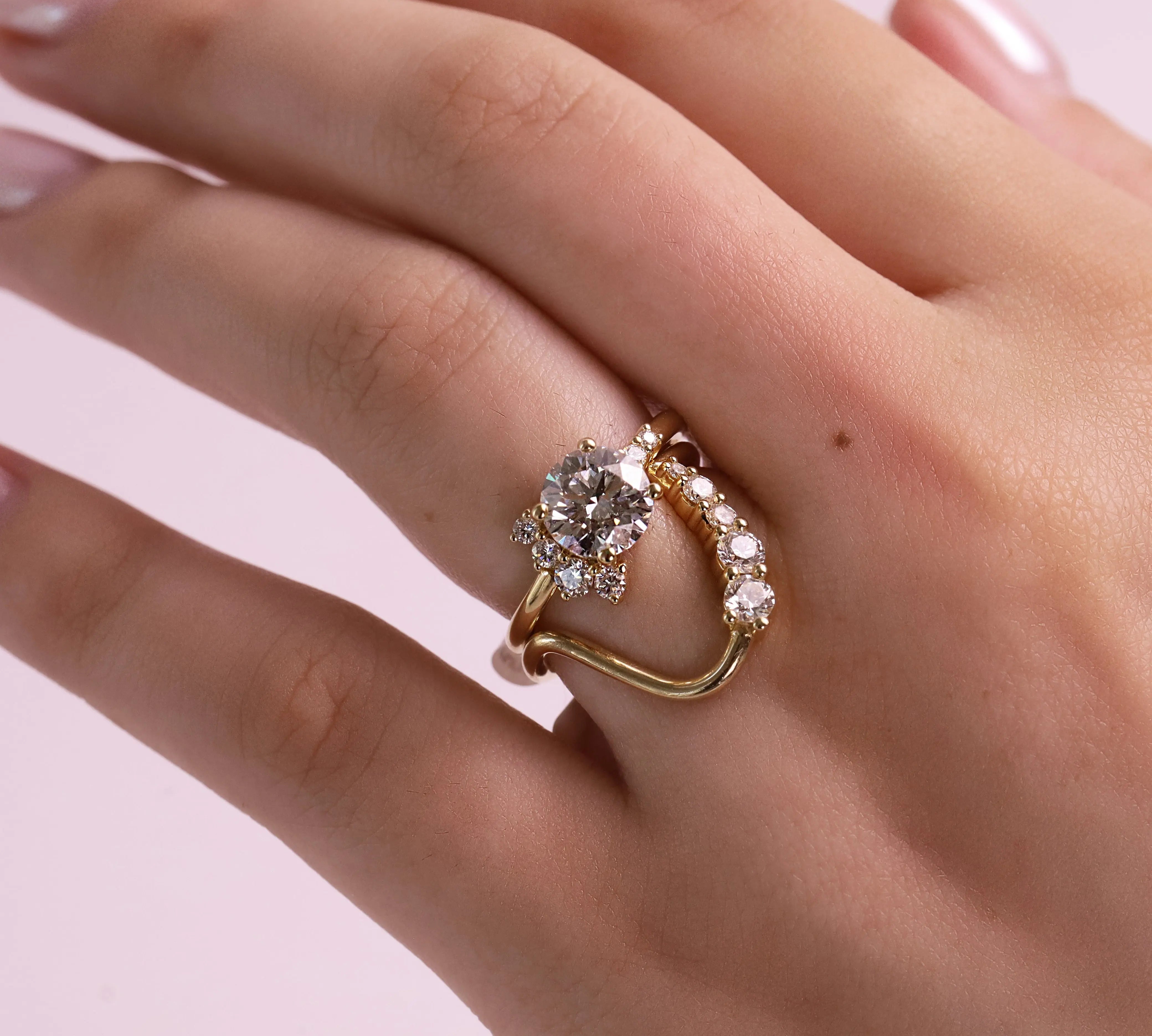 The Amelia Round Cluster Engagement Ring Marrow Fine