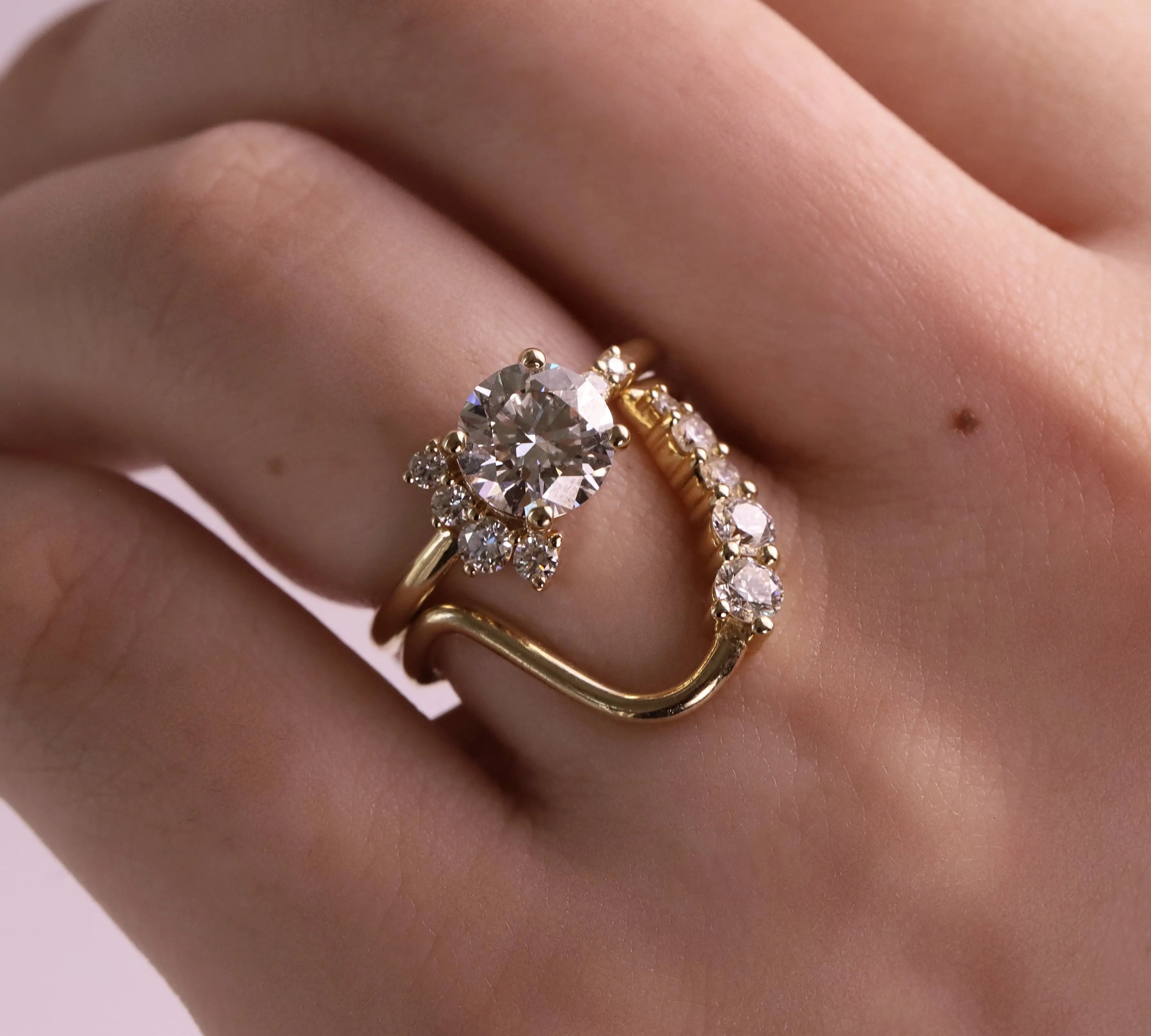 The Amelia Round Cluster Engagement Ring Marrow Fine