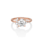 The Amelia Round Cluster Engagement Ring [Rose Gold]