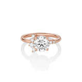 The Amelia Round Cluster Engagement Ring [Rose Gold]