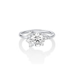 The Amelia Round Cluster Engagement Ring [White Gold & Platinum]