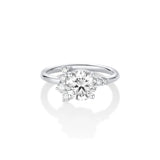 The Amelia Round Cluster Engagement Ring [White Gold & Platinum]