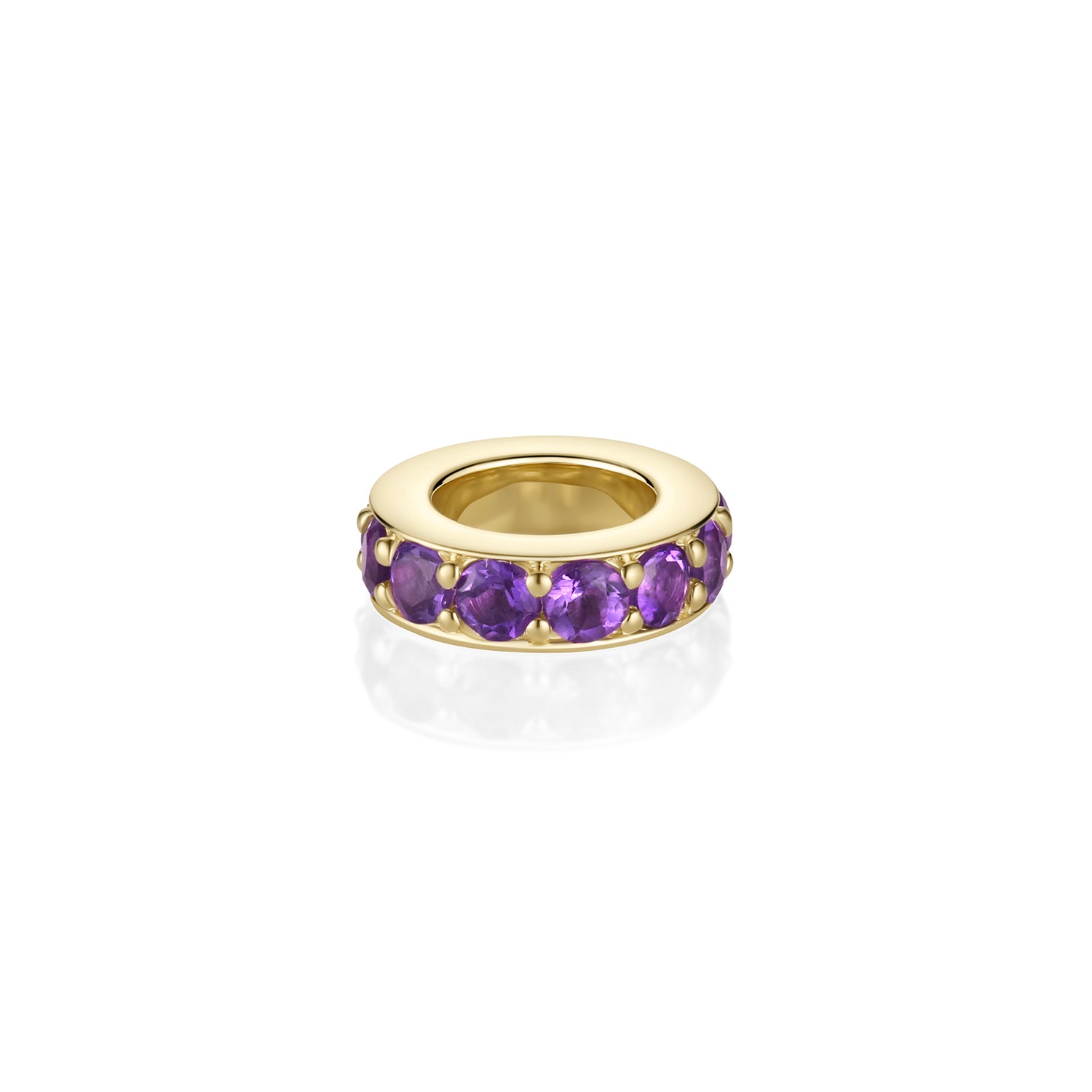Birthstone Rondelle - Amethyst [Yellow Gold]