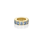 Birthstone Rondelle - Aquamarine [Yellow Gold]