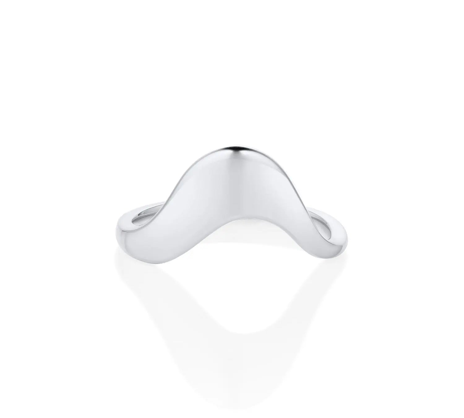 Asymmetrical Sculpted Band [white gold]